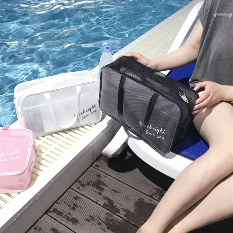 Новинка 2018 женская сумка прозрачная для девочек ПВХ пляжные сумки женские