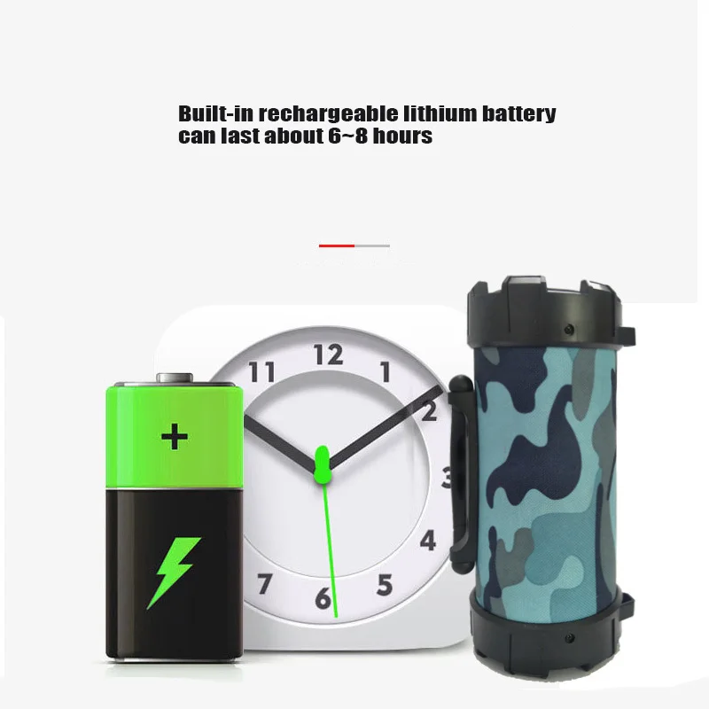 Светодиодный портативный Bluetooth динамик с фонариком, 3 дюйма, перезаряжаемый, FM, TF, USB плеер, держатель для телефона, беспроводная мини колонка