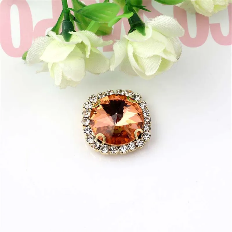 Круглые стразы разных цветов для шитья серебристая задняя часть kcgold с