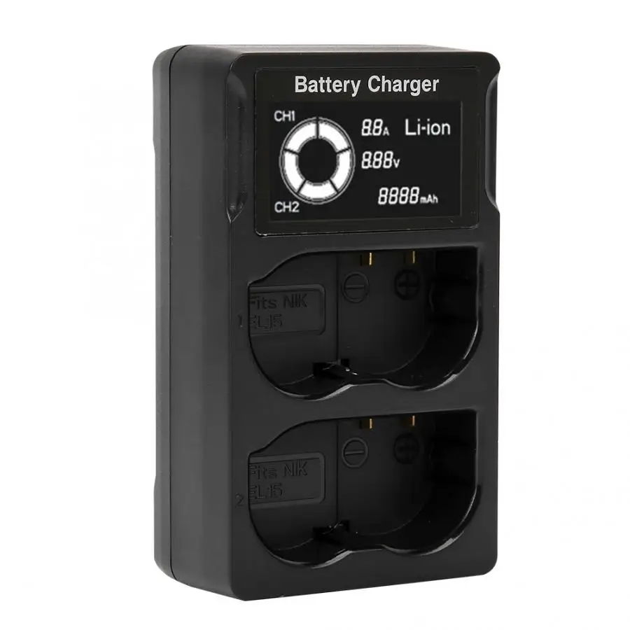 EN EL15 ЖК дисплей USB двухканальная камера для Nikon V1 D500 D600 D610 D750 может заряжать две
