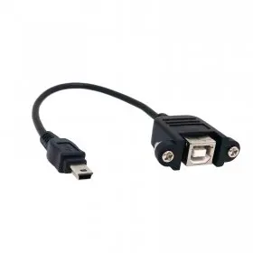 Mini USB 5pin папа к B мама Панельное крепление Тип кабеля 20 см с винтами | Компьютеры и