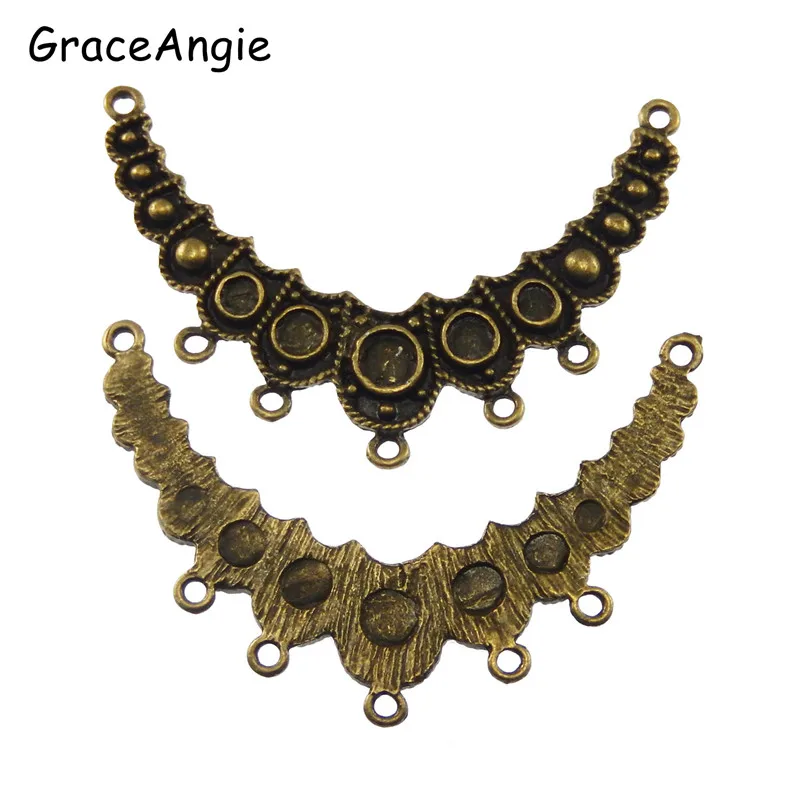 

(10Pieces)Moon Shape Vintage Antique Bronze Look Neckalce Imitation Connector Charm Drops Jewelry Findings 64*12mm Handmade Gift