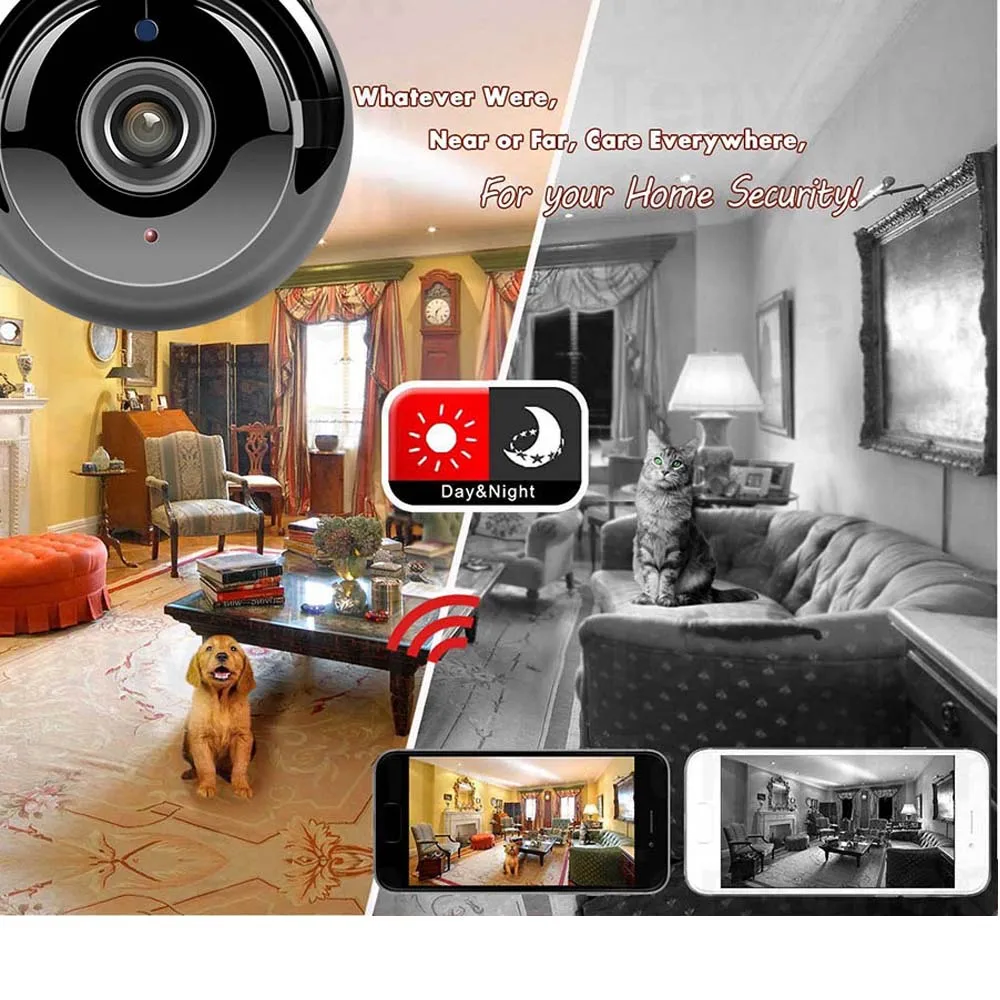 Tenvellon мини IP Wifi камера Yoosee CCTV видеонаблюдения беспроводная сеть Детский Монитор