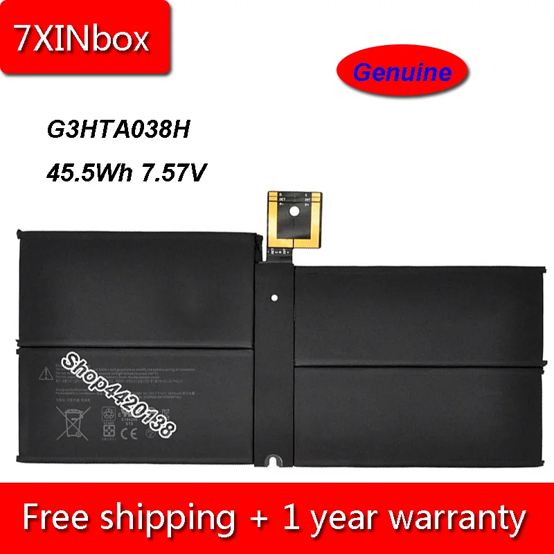 7XINbox 45.5Wh 6012mAh 7 57 V подлинный G3HTA038H Аккумулятор для ноутбука Microsoft Surface Pro 5 1796 Series