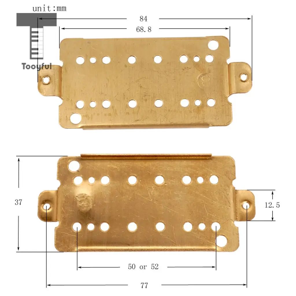 Tooyful электрическая гитара Humbucker Baseplate двойная катушка пикап 52/50 мм расстояние