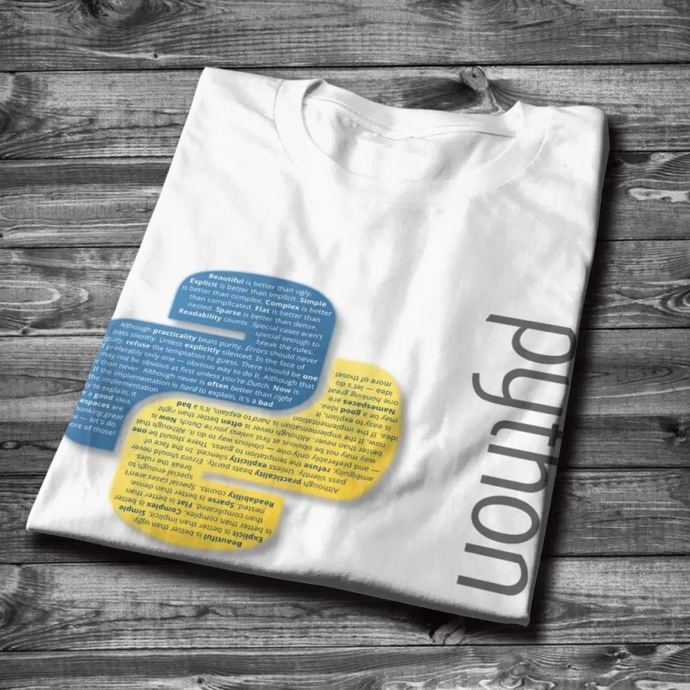 Мужская футболка с языком программирования кода питона новинка 2019 органический