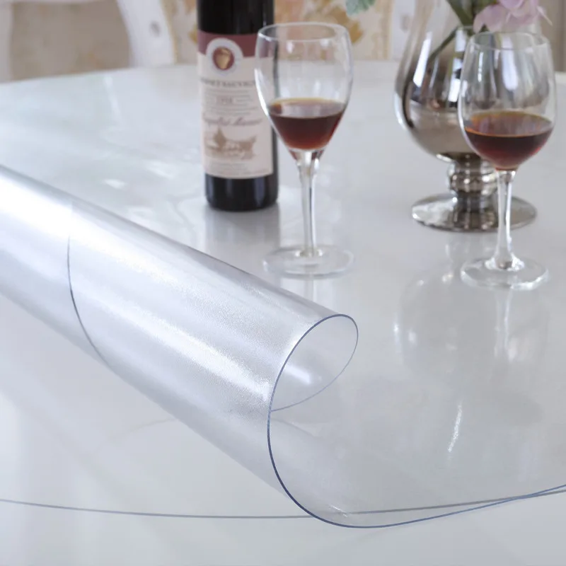 

Tablecloth Transparent PVC Tablecloth Tablecloth Cover Waterproof Kitchen Pattern Oil Tablecloth Glass Soft Cloth 1.0mm