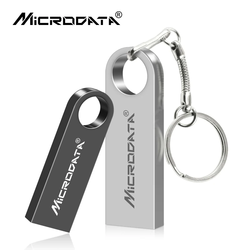 4 цвета металлический USB флэш накопитель 128 Гб 64 ГБ 32 16 8 карта памяти Флеш с кольцом