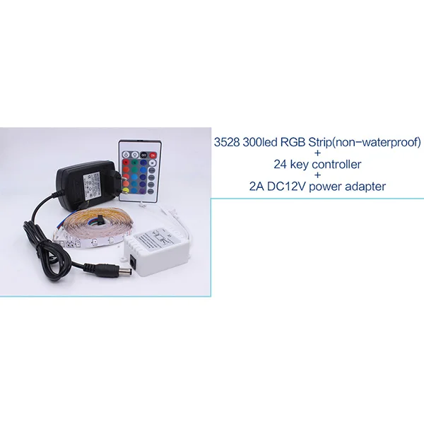 SMD RGB Светодиодная лента светильник 5050 2835 10 м 5 м светодиодный светильник rgb светодиодный s Лента Диодная лента гибкий контроллер DC 12 В адаптер Комплект - Испускаемый цвет: 5M 2835 RGB Strip