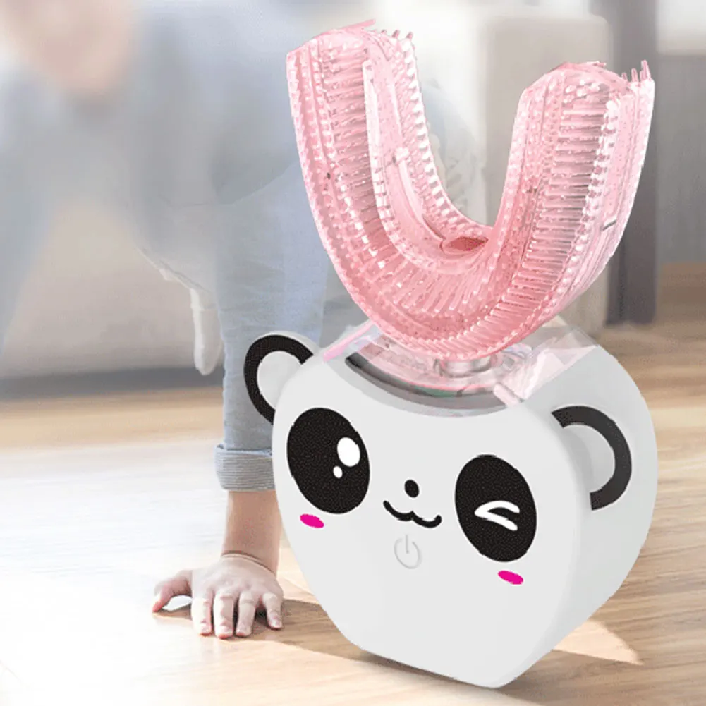 Sonic Anti Bacteria Waterproof Automatic Powerful U Shape Cute Soft Portable Electric Toothbrush Hygienic Children Silicone | Красота и
