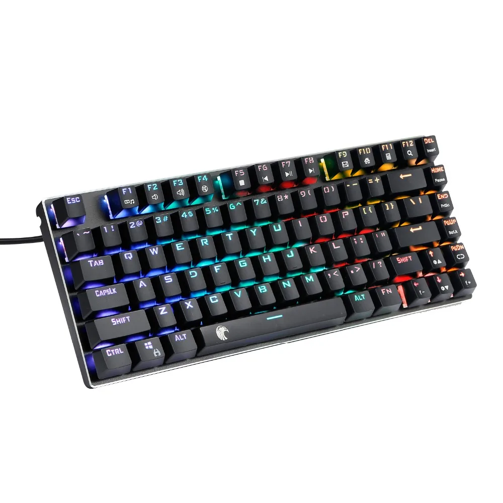 Tenkeyless механическая клавиатура линейный красный переключатель компактный дизайн RGB с подсветкой алюминиевая панель США раскладка белая игровая клавиатура