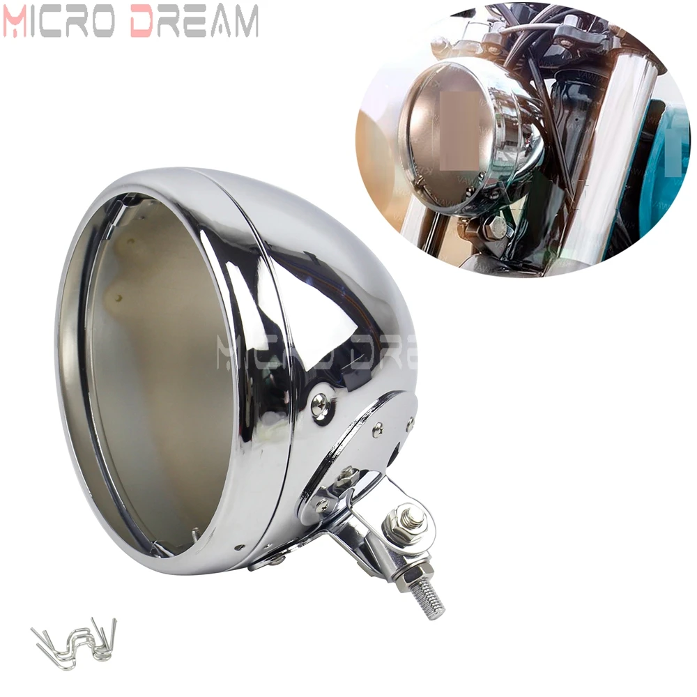 Универсальный 7 дюймовый хромированный налобный фонарь с нижним креплением