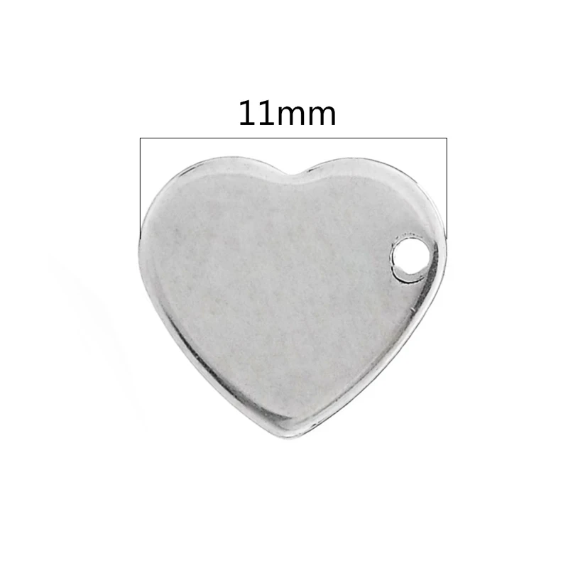 Подвеска в виде сердца LASPERAL из нержавеющей стали 50 шт. для самостоятельного