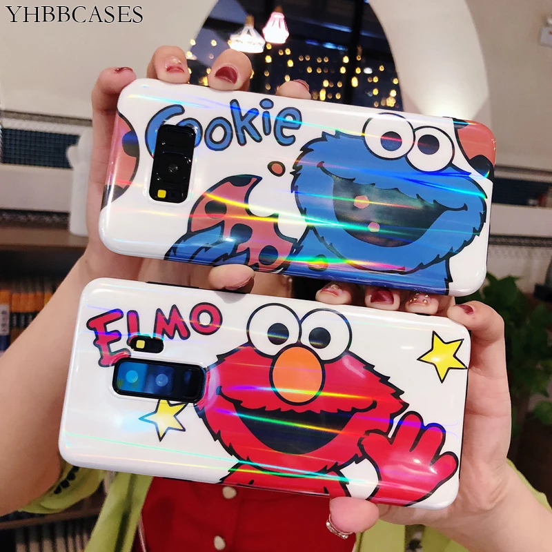 YHBBCASES милый чехол с лазерным блеском для Samsung S10 S8 S9 Plus блестящий мягкий IMD