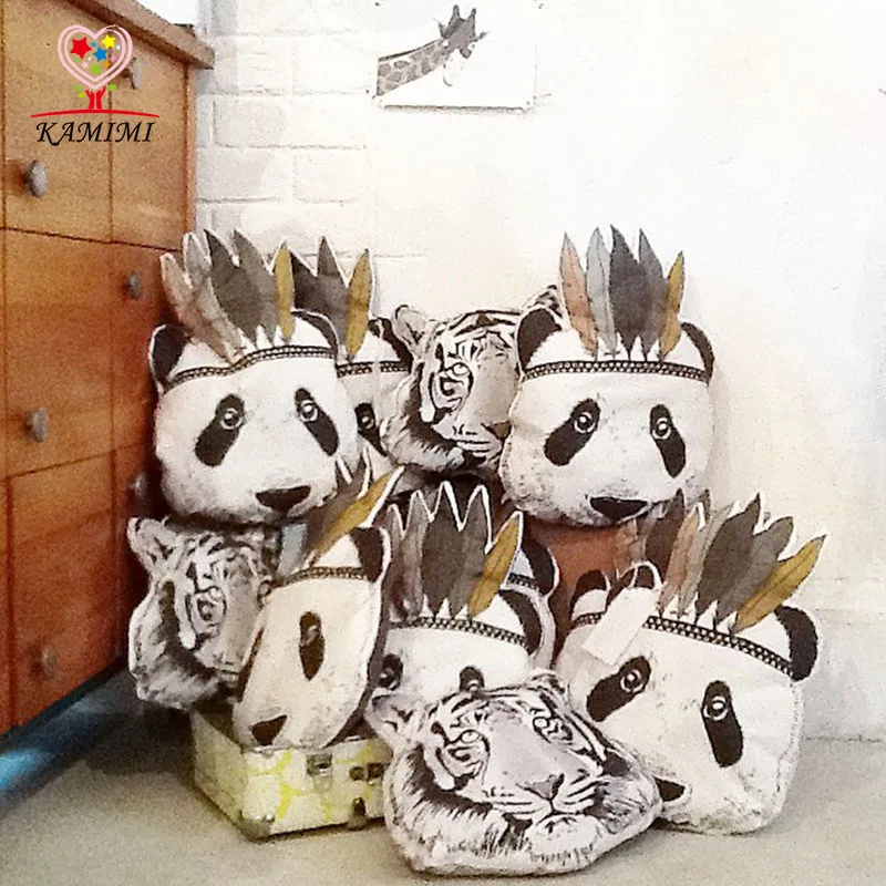 KAMIMI детская подушка для сна мультяшная игрушка с принтом панды комплекты детской