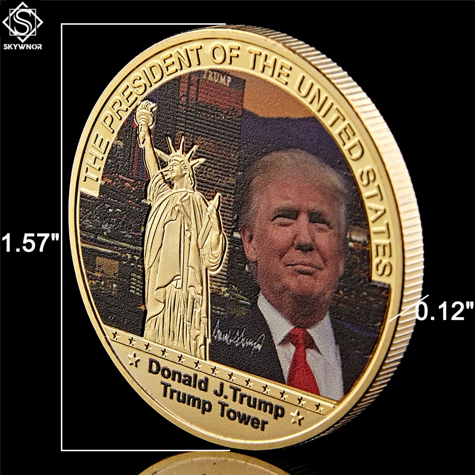 Президент США Дональд Трамп золото/серебро Trump Tower толстовки с надписью Make America Great