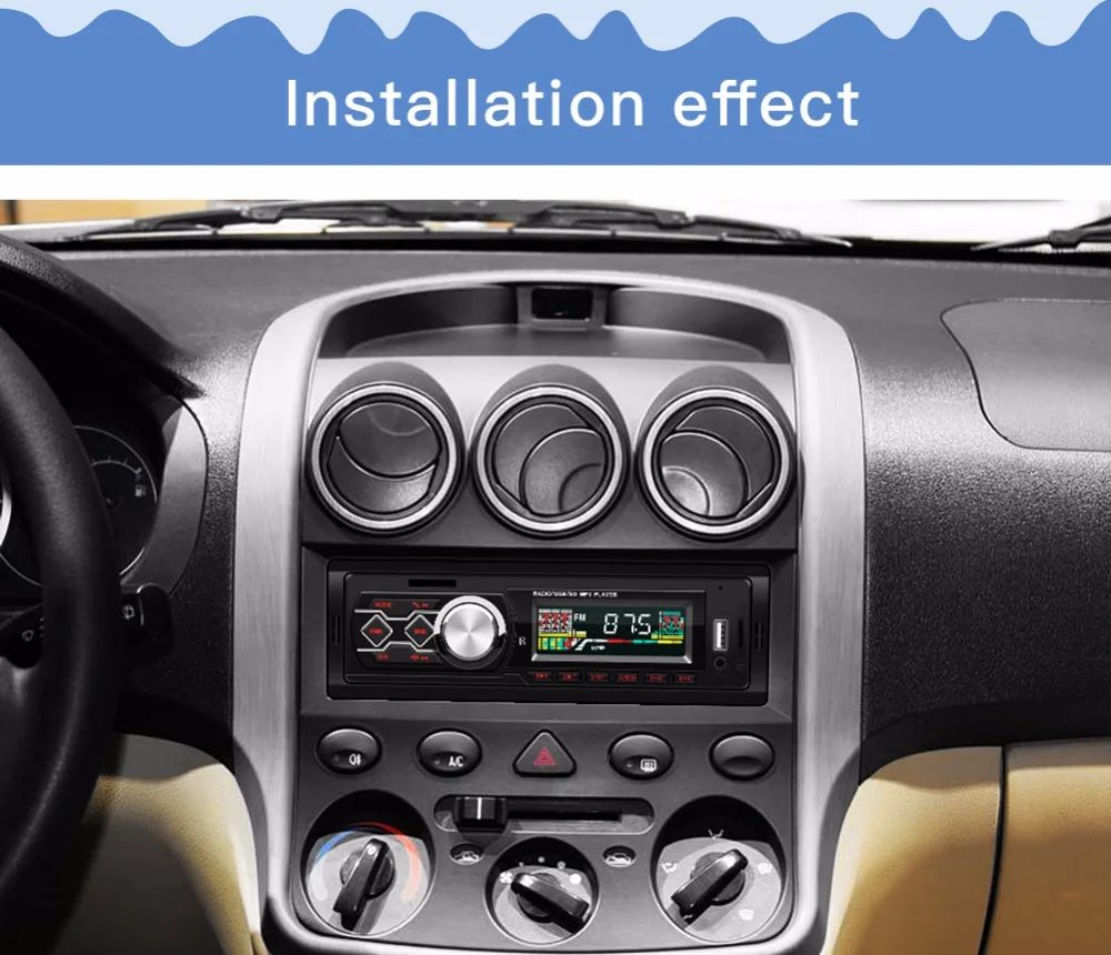 Автомагнитола Bluetooth Handsfree lcd сабвуфер 1 din автомобильный аудио USB/SD/AUX/Mini карта четыре канала пульт дистанционного управления Автомагнитола