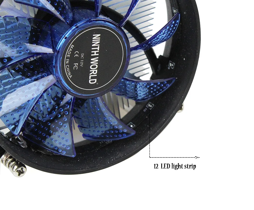 Кулер для процессора тихий 90 мм светодиодный 2200 об./мин. LGA 1150/1151/1155/AM2/AM3/AM4|Кулеры и