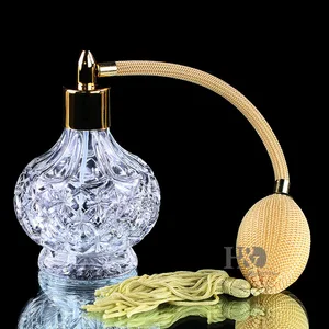 H  D 80 мл Прозрачный винтажный пустой многоразовый стеклянный флакон для духов распылитель с кисточками для леди подарок для дома Свадебный декор