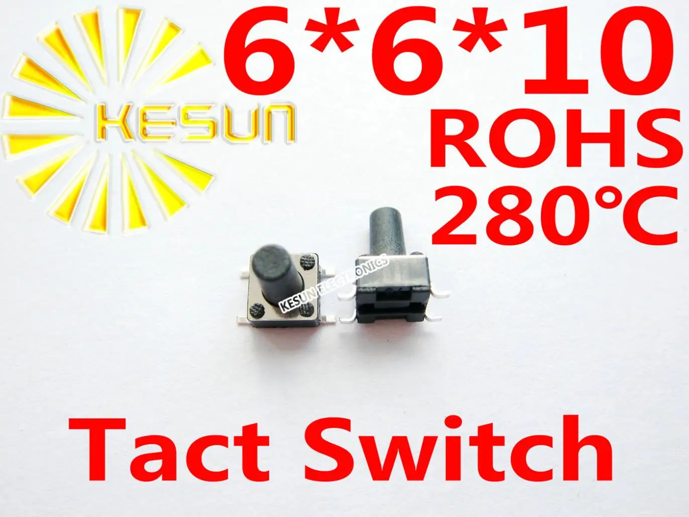 1000 шт. 6X6X10 SMD Тактильные Такт Мини кнопочный переключатель Микро Переключатель мгновенный ROHS