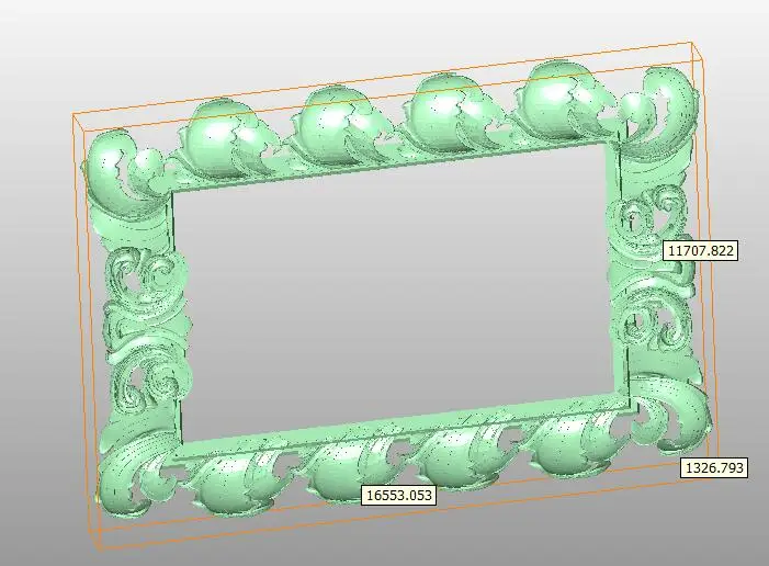 

Frame 3D model in STL format cnc carving engraving router relief Artcam Aspire F74