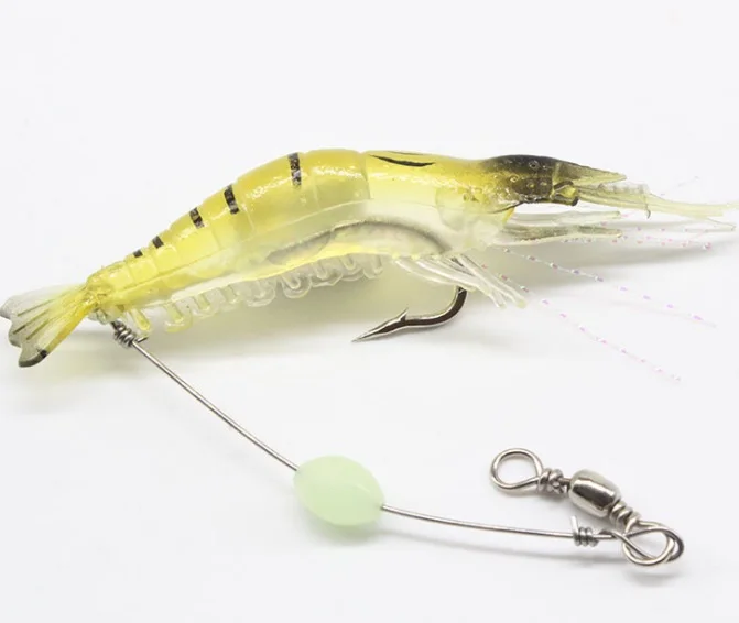 

Vivid shrimb model for lure fishing or ice fishing with steel line and sharp hook 100 pcs