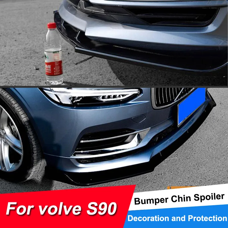 Спойлер для бампера volvo S90 2017 18 19 декоративный элемент защита подбородка