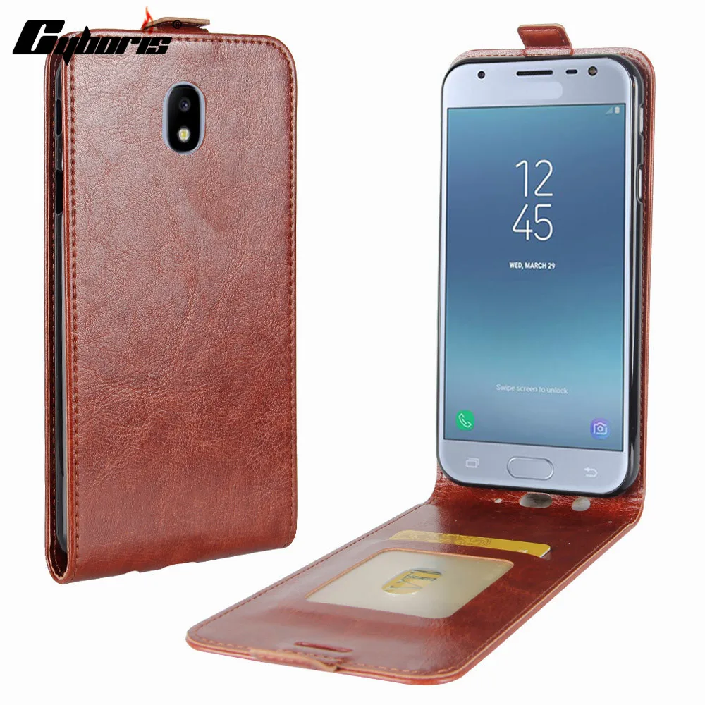 Cyboris для samsung Galaxy J3 J330F SM-J330F Funda Роскошный чехол-бумажник из искусственной кожи Вертикальный чехол для телефона флип-чехол Caso Coque
