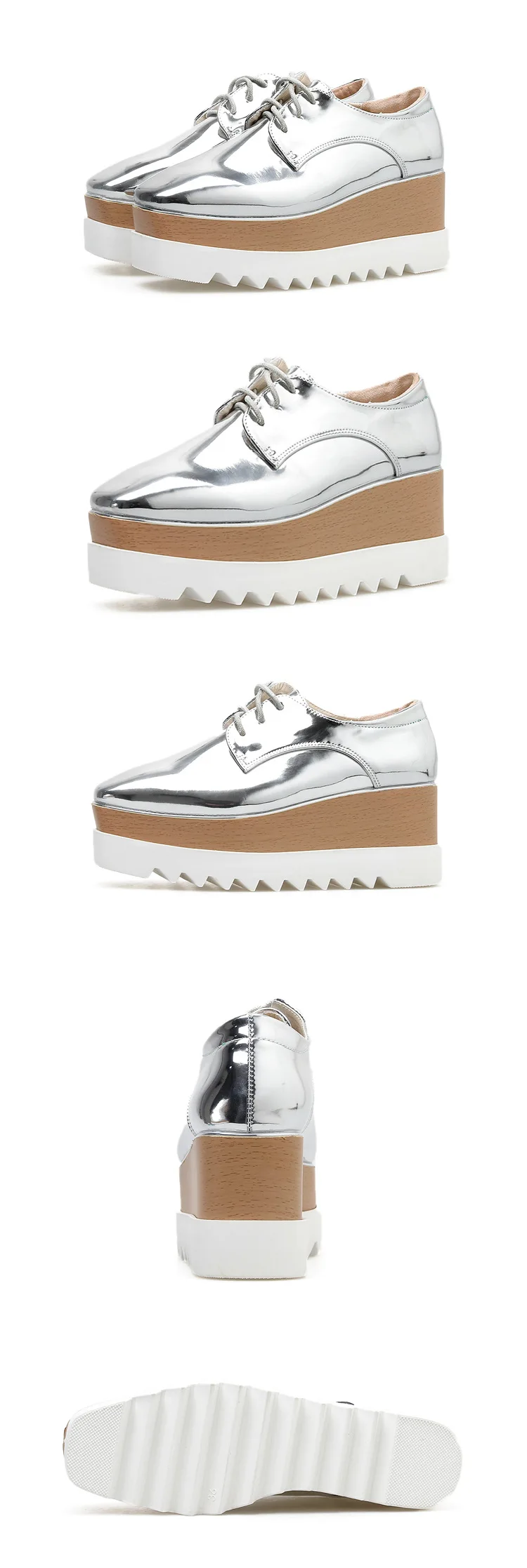 LEOPARD LAND Spring Thick Basket Shoes Women's Belt Slope Heel Shoes Raise Shoes British Style Women Loafer Shoes HZB-763-8