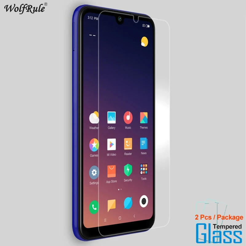 Protector de pantalla de cristal templado para Xiaomi Mi Play, pel&iacute;cula protectora para tel&eacute;fono, 2 uds.-0