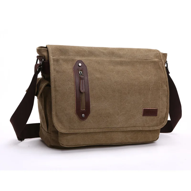 

M093 Multifunction Vinatge Canvas Messenger Bags Designer Brand Unisex Fashion Crossbody Shoulder Bag Male Casual Large Capacity