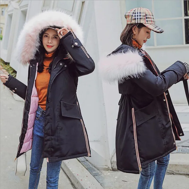 

SWREDMI Women Parkas Winter Ladies Casual Long Coats Woman Jackets Winter Women Slim Hooded Cotton Parkas Warm Coat Outwear