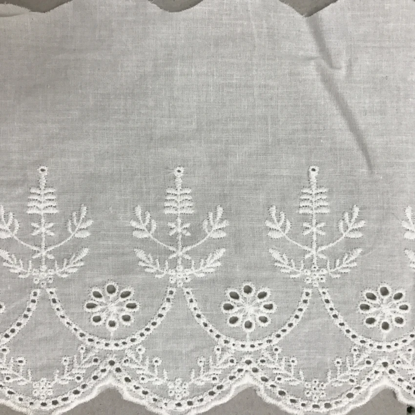 5 ярдов милый цвет слоновой кости белый хлопок кружевной отделкой ушко кружева