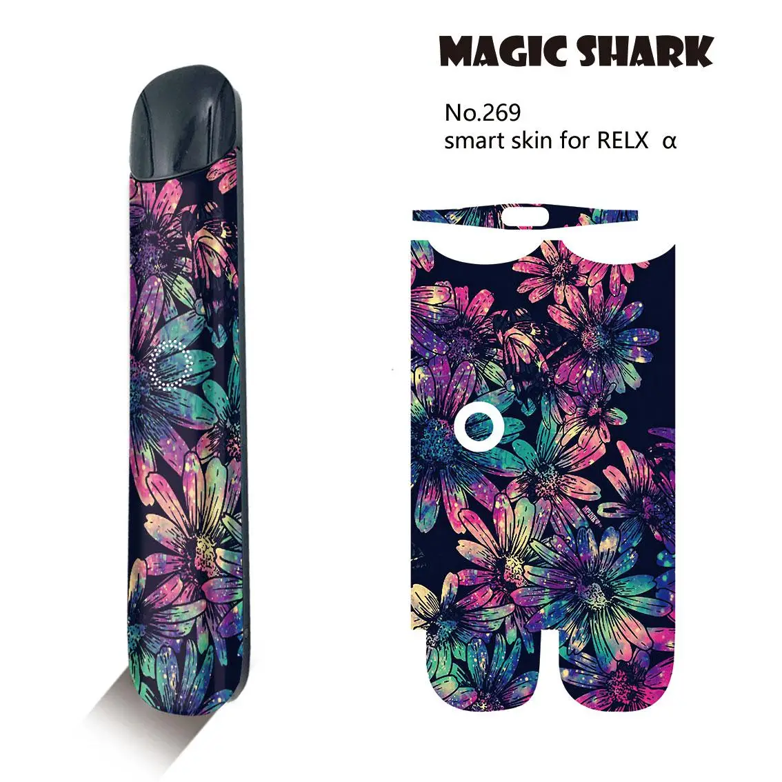 Ультра тонкий чехол для электронной сигареты Magic Shark Deadpool Gold Bling James наклейка Relx Alpha