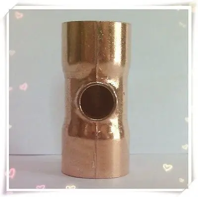 

10x8x10mm Copper End Feed Reducer Tee 3 Way Pipe Fitting Plumbing for gas water oil
