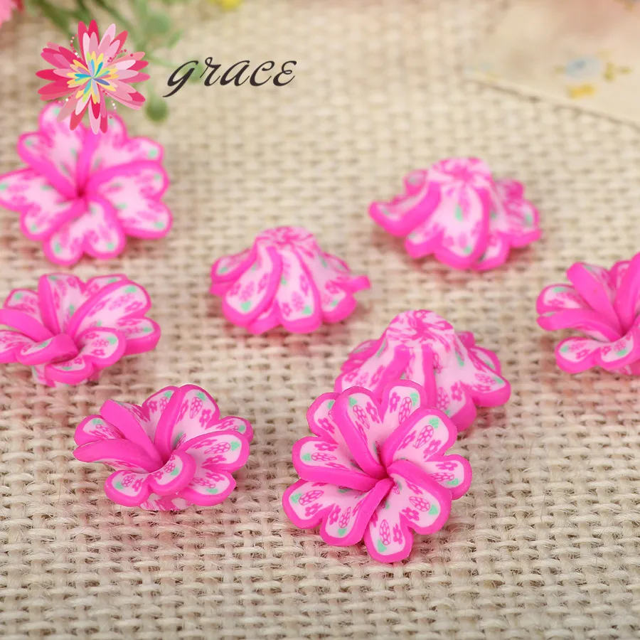 20 шт. 18 мм НОВЫЕ антикварные полимерные глины Плюмерия цветы бусины с плоским
