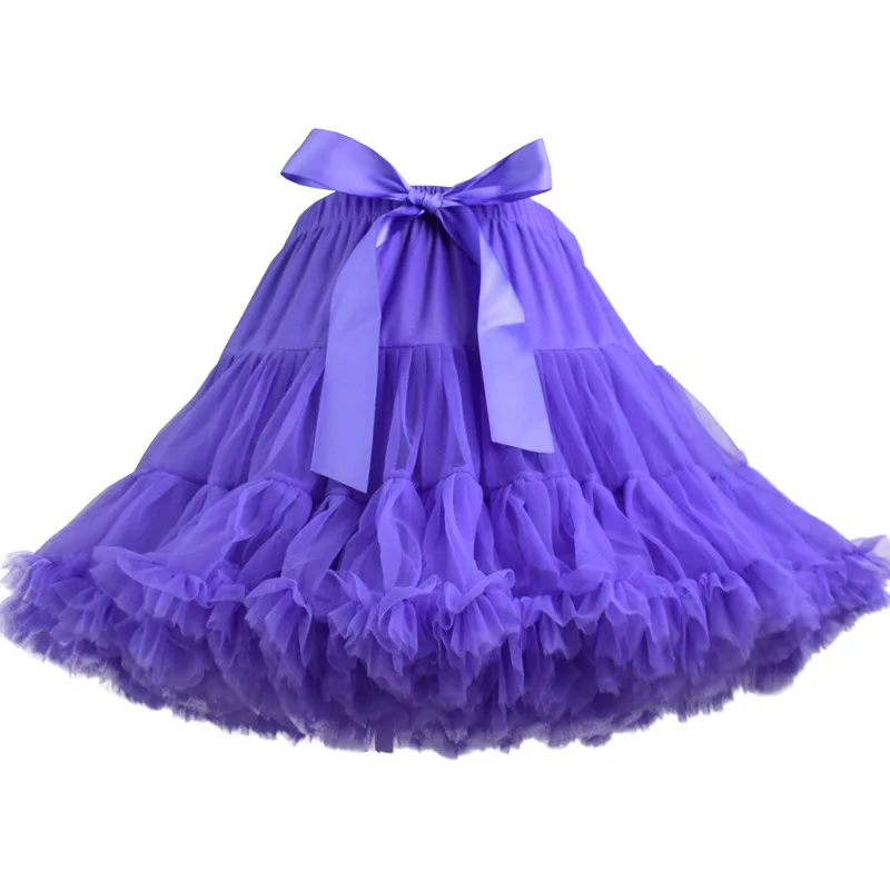 light purple Новинка; юбка-пачка принцессы для девочек; юбка-американка; пышные Детские балетные юбки; вечерние фатиновые юбки для танцев; Рождественский подарок - Цвет: light purple