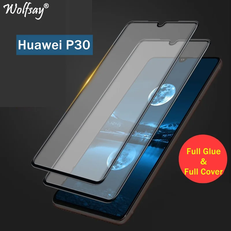 

Full Cover Tempered Glass For Huawei P30 Screen Protector Whole Glue Premium Safety Glass For Huawei P30 Phone Glass Huawei P30