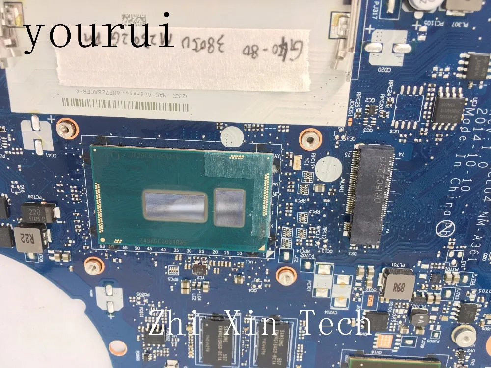 Yourui ACLU3/ACLU4 NM-A361 для Lenovo G40-80 Материнская плата ноутбука 3805u CPU 2GB испытания хорошо
