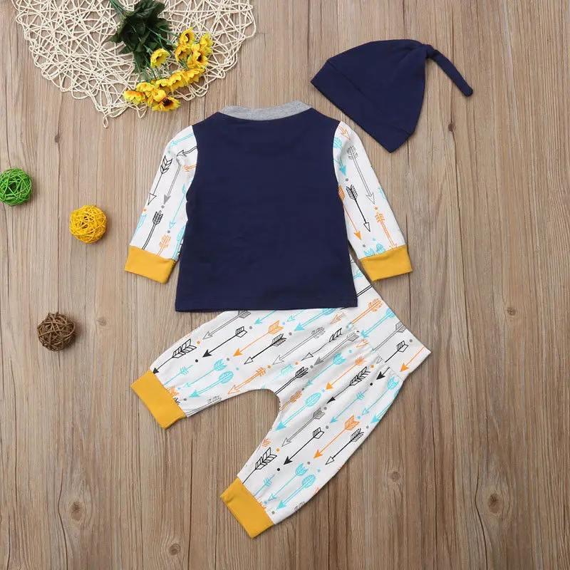 3pcs Newborn Toddler Infant Baby Boy Girl Clothes T-shirt Tops+Pants Outfits Set New Arrival | Детская одежда и обувь