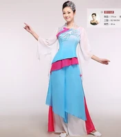 beautiful south china water village chiffon classical dance costume fan and umbrella dance costume
