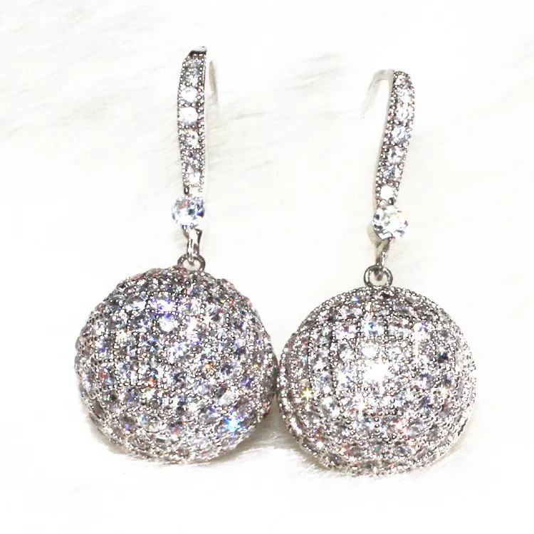 Женские серьги капли с фианитом подарок женские модные 362 камень ALW18102 Прямая