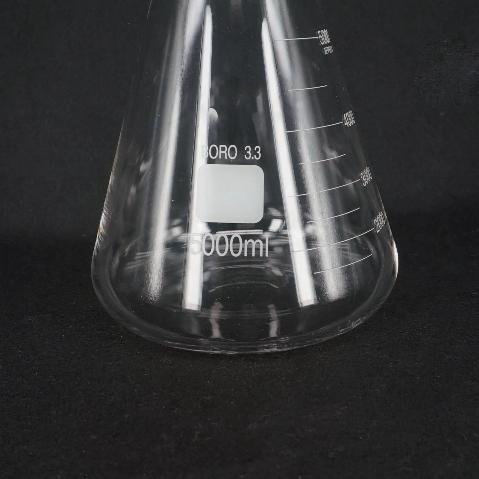 5000 мл коническая фляга Erlenmeyer G3.3 лабораторные принадлежности из боросиликатного