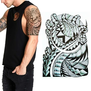 Временная татуировка для маорийских племен, полинезийский, черный, мужской, женский