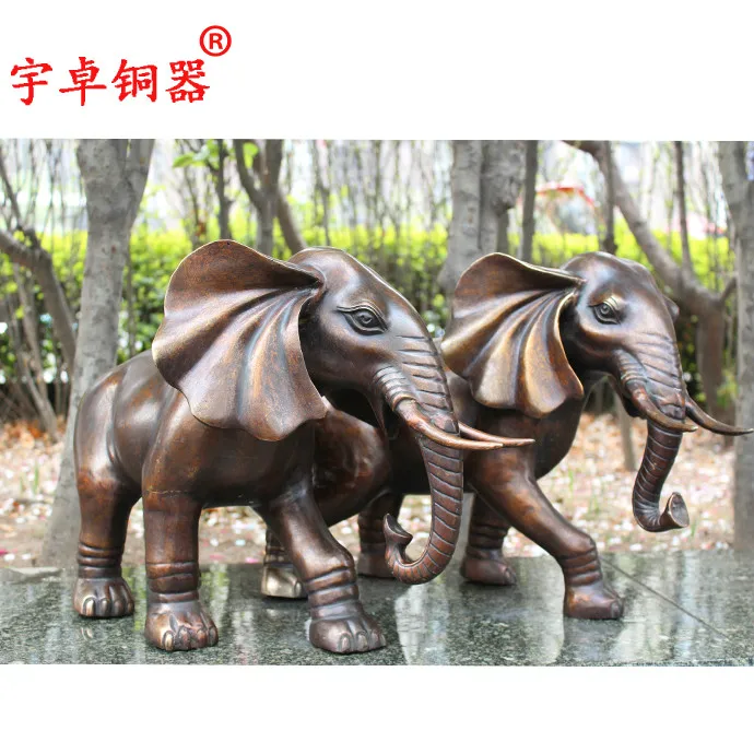 [Yu Zhuo] entity supply copper like oversize elephant of Ruyi Jin Choi housewarming giftroom Art Statue | Дом и сад