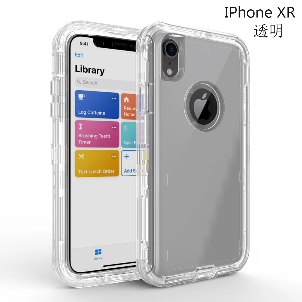 Для iPhone X Xs Max XR 7 8 6 6s Плюс Прозрачный Робот защитник Чехлы для samsung примечание 9 S8 S9