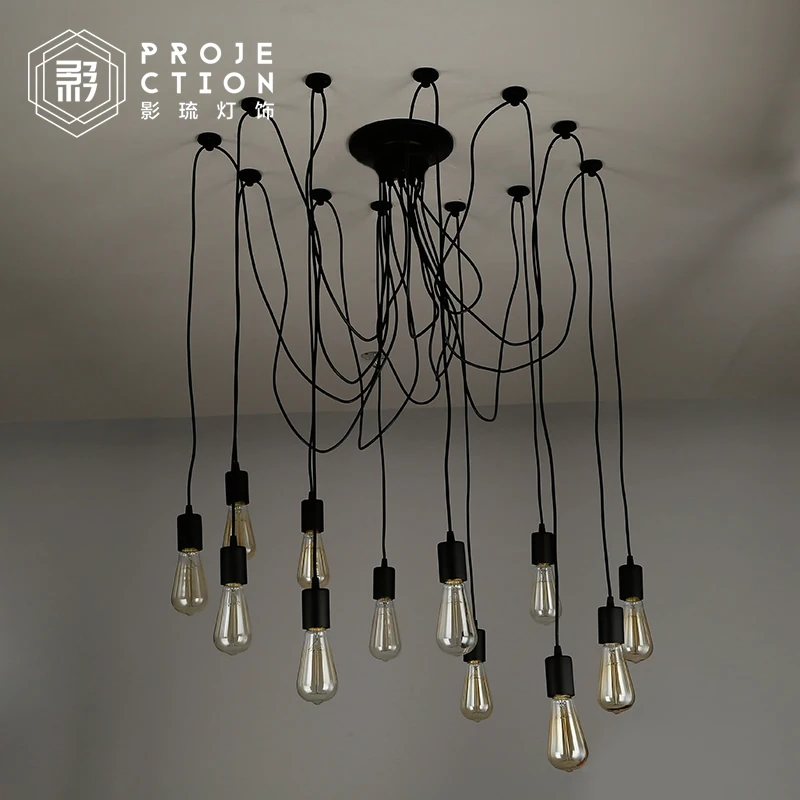 Скандинавский Ретро Эдисон лампочка Люстра винтажный Лофт античный