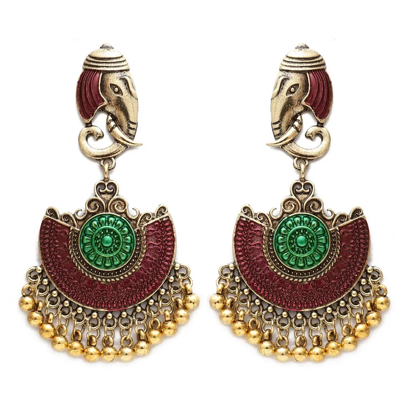 Индийские цыганские ювелирные изделия Jhumka бронзовые винтажные Этнические