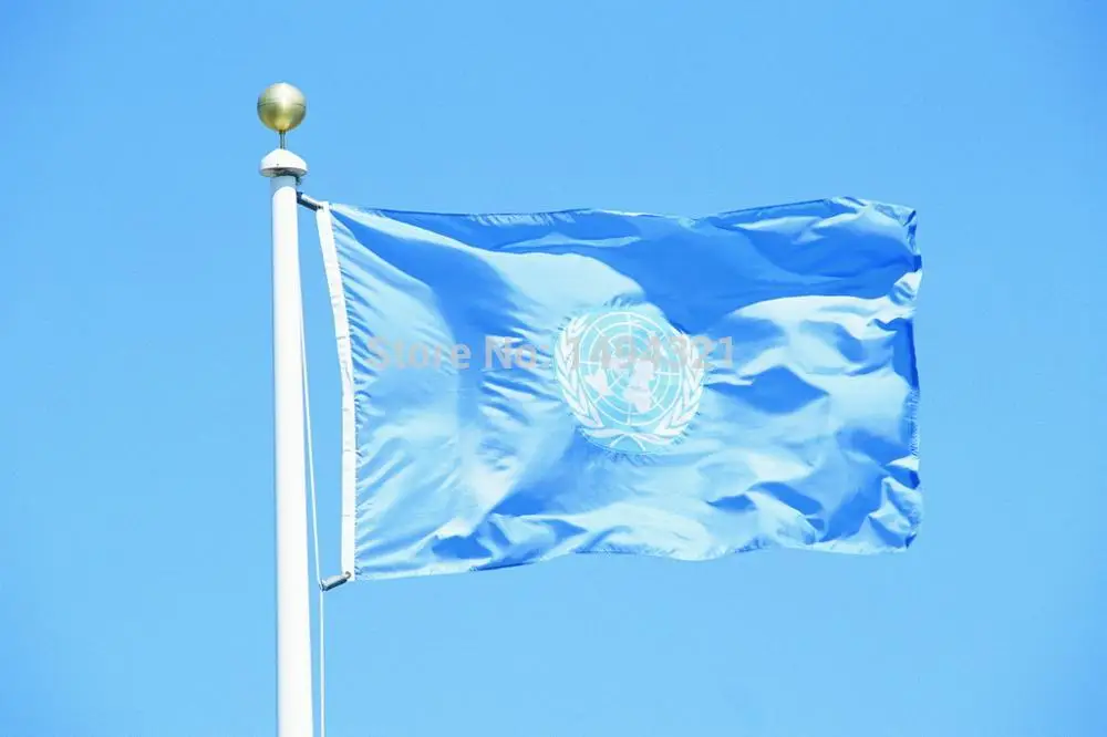 Флаг ООН флаг для помещений и улицы баннер выемка новинка 3x5 футов|united nations flag|national