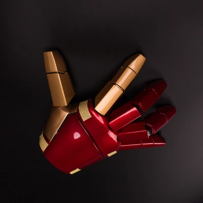 Estartek 1/1 ABS настоящий человек Косплей IRONMAN MK43 ручной шлем со светодиодный светильник для фанатов подарок на праздник